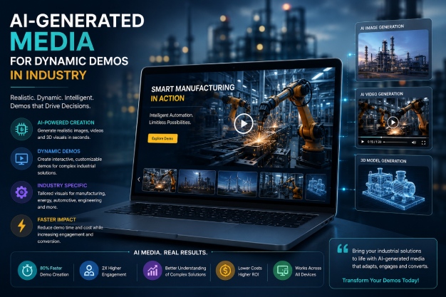 AI-Generated Media for Dynamic Demos in Industry