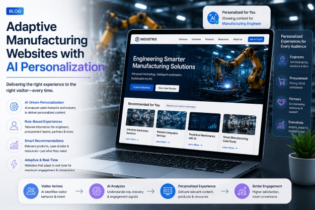 Adaptive Manufacturing Websites with AI Personalization